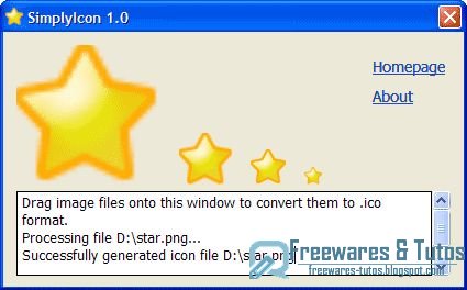 SimplyIcon : logiciel pour convertir rapidement une image au format ICO