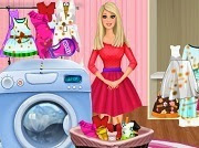 Barbie washing clothes