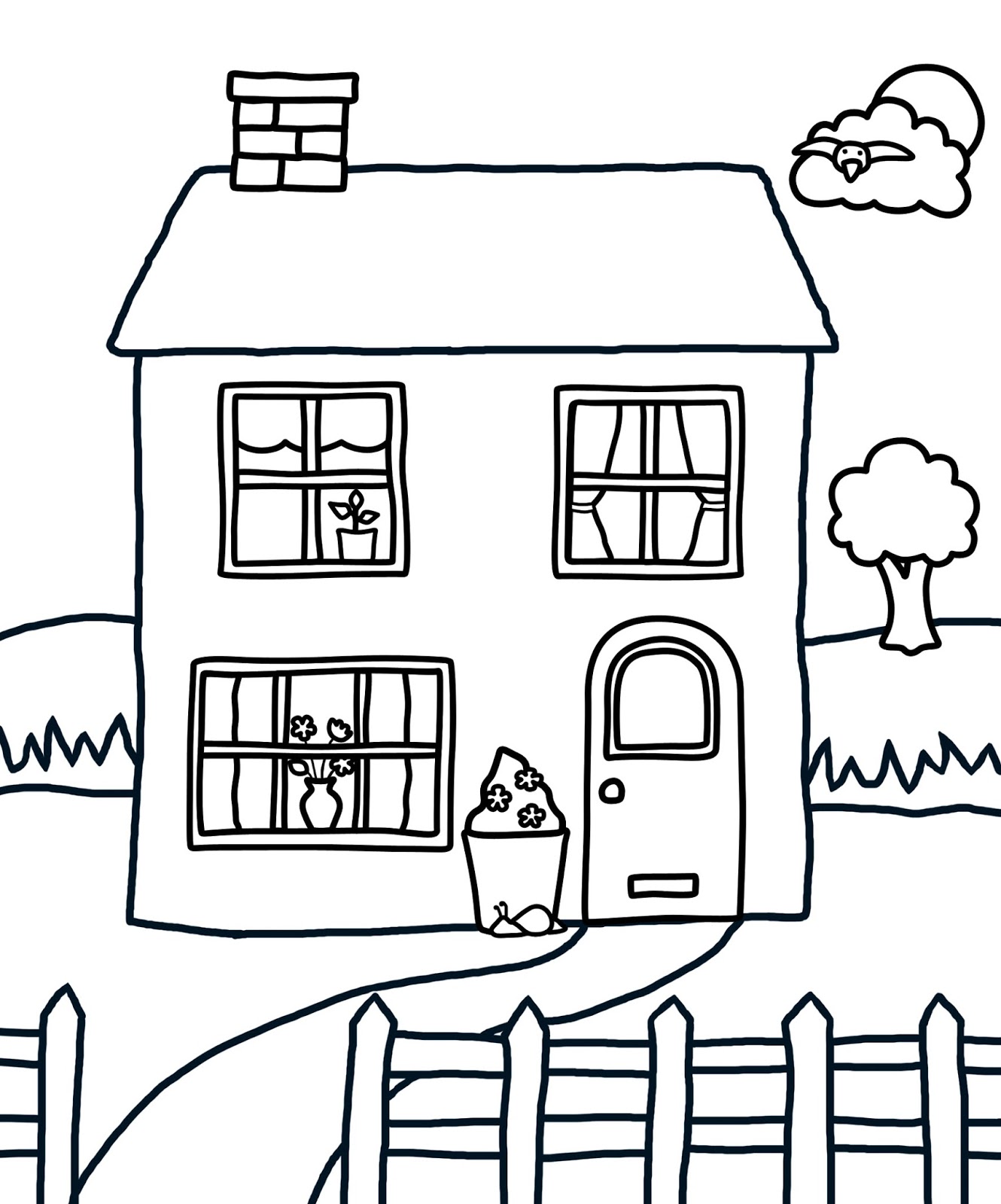 House Coloring Page 2