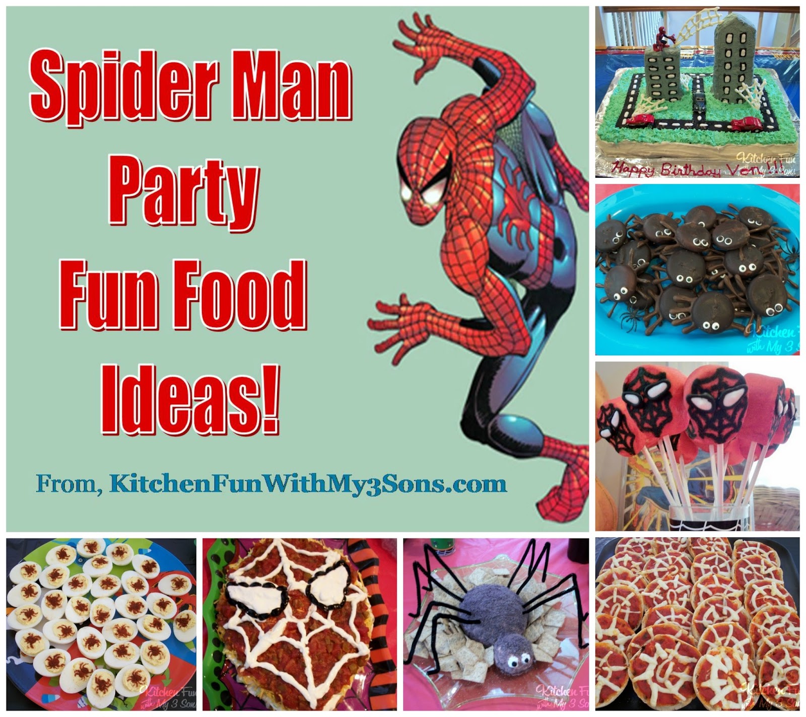 Spider Many Birthday  Party  Ideas  With Fun Food