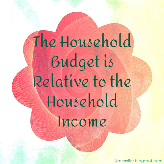 The Household Budget is Relative to the Household Income (Housewife Home Economics by JenExx)