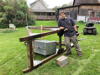 Nick Helms getting ready for Vermont Pumpkin Chuckin' Festival