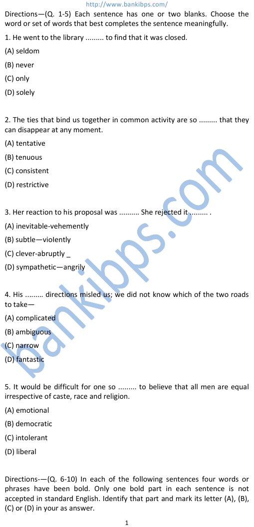 irda exam sample paper with answer