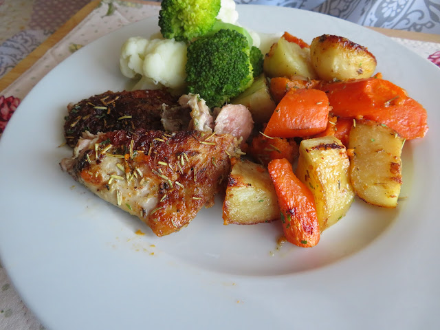 Roasted Turkey Thighs with Garlic Herb Butter