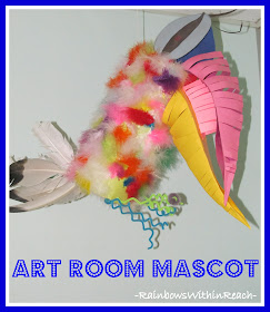 photo of: Art Room Mascot (Art Room RoundUP via RainbowsWithinReach)