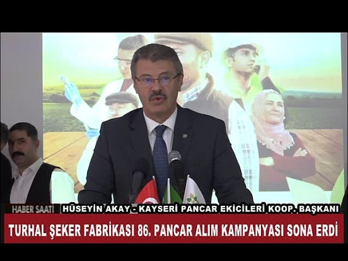 Turhal Şeker Fabrikası’nda, 86. Pancar Alım Kampanyası sona erdi.