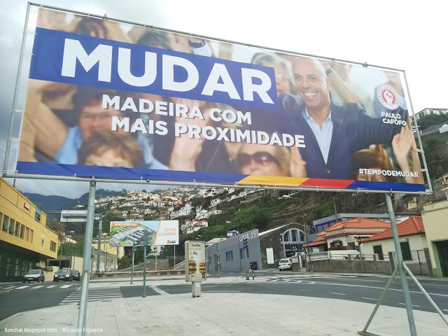 CARTAZES PS E PSD - FUNCHAL - ZONA DO CAMPO DA BARCA