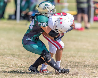 Clara Yip making a tackle