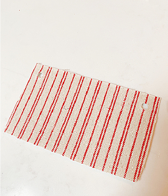 small striped rectangle of fabric