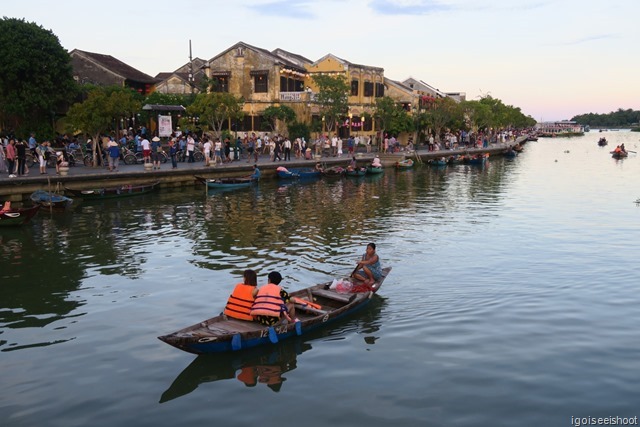 Hoi An ancient town and Thu Bon river side area A popular activity for couples and families is a boat ride on the Thu Bon river during the evening.