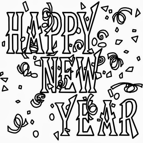 Best Happy New Year 2015 Clipart In Black And White