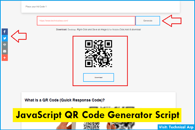 QR Code generator script free download