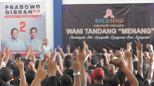 Wani Tandang "Menang",  Relawan Bolo Seno Kebumen Siap Menangkan Prabowo-Gibran Satu Putaran