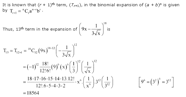 Solutions Class 11 Maths Chapter-8 (Binomial Theorem)