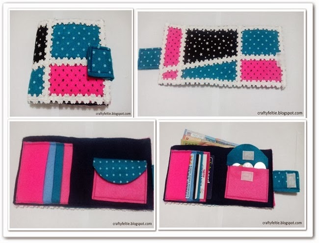 Craftyfeltie Dompet dari  Kain  Felt