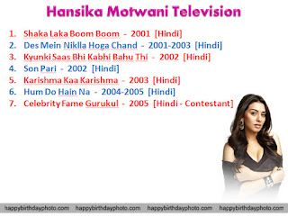 hansika motwani all television show list 1 to 7