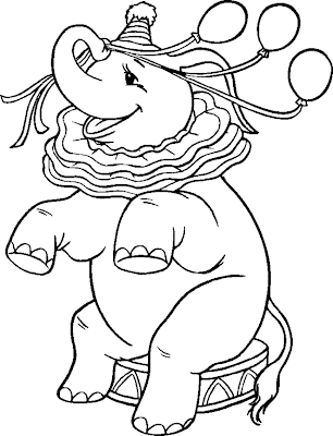 Circus Elephant Coloring Pages