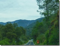 First Waterfall of the day in far distance on Highway 140 