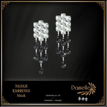 DANIELLE Nicole Earrings Black'