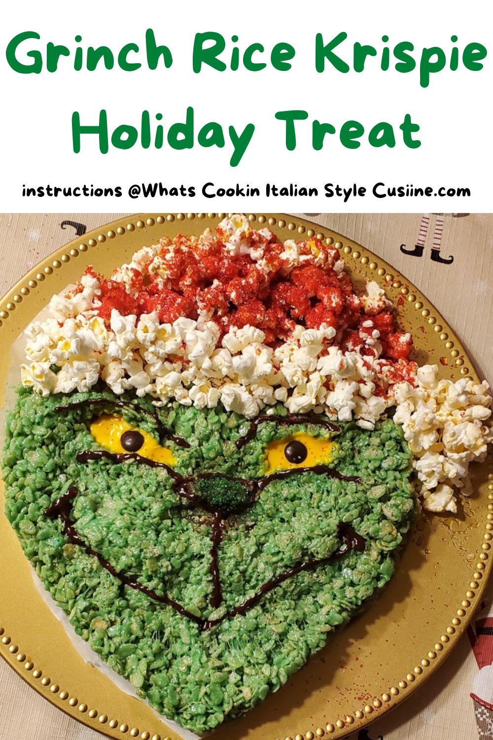 Grinch and Wreath Rice Krispie Treats