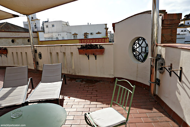 Terraza del Hotel Casa Grande en Jerez de la Frontera, Cádiz