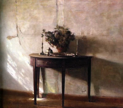 Sollys, A Sunlit Interior painting Carl Vilhelm Holsoe