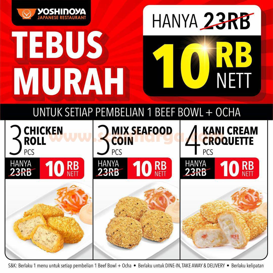 YOSHINOYA Promo TEBUS MURAH Rp 10RB