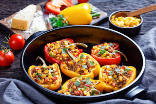 Stuffed Bell Pepper Recipe | Baked Bell Pepper Recipe