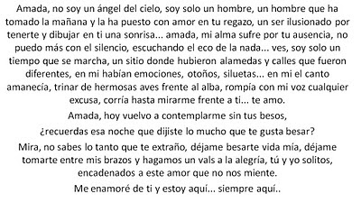 Ejemplos de carta para declararse : Test de Amor y Desamor