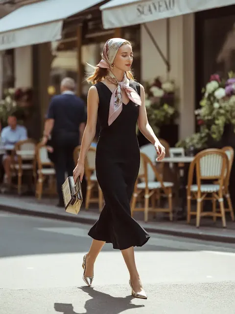 Pair with a Silk Scarf—Hello, Parisian Glamour