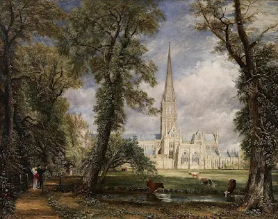 Salisbury Cathedral from the Bishop's Grounds c. 1825 painting John Constable