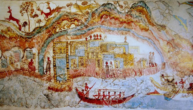 Акротири поселение бронзового века минойская греция фреска
