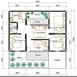 Denah Rumah 10x10 2 Lantai Pelephante