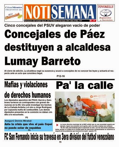 Portada del Semanario Notisemana N. 177