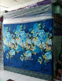 Kasur inoac motif Bunga Mawar Biru inoactasik