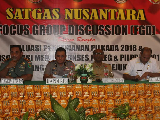 Satgas Nusantara Gelar FDG Pileg dan Pilpres 2019 di Biak Numfor