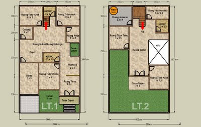 Rancangan Dapur Minimalis on Berikut Contoh Desain Rumah Minimalis 2 Lantai Type 36 45