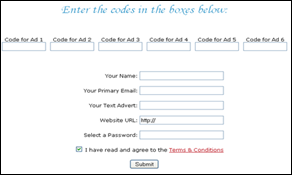 ad code form