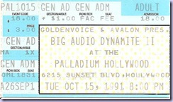 1991 10.15 Big Audio Dynamite II Hollywood Palladium