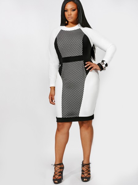 Black and White Plus Size Dresses by Monif C.