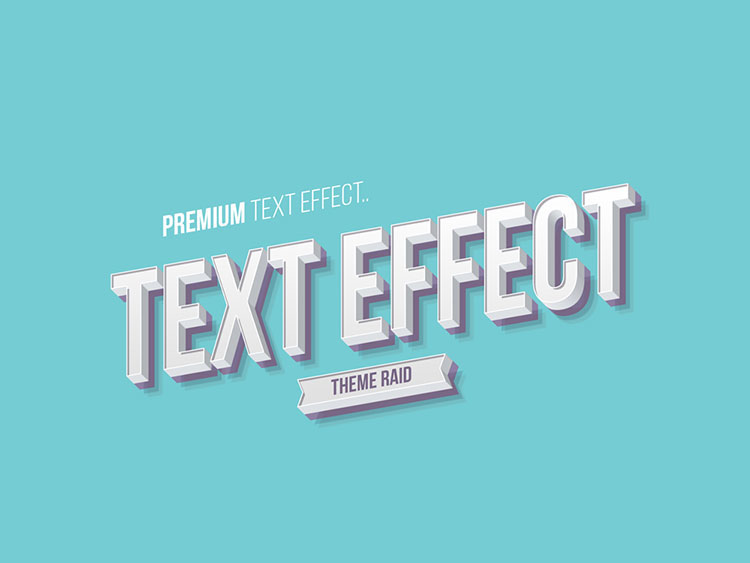 Isometric Text Style Effect PSD