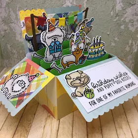 Sunny Studio Stamps: Party Pups Interactive Customer Card Share by Carrie