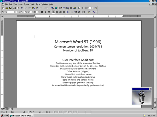 La evolución de Microsoft Word en imágenes