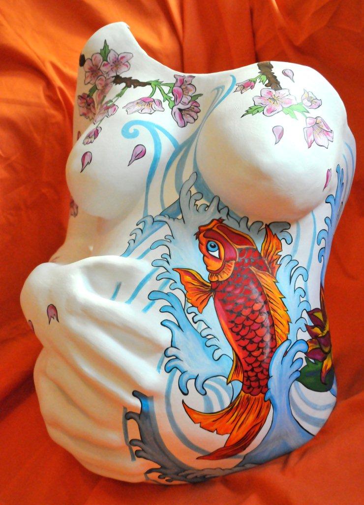 Koi Belly Bauchkunst von Angela Harand 2010 koi tattoo vorlagen