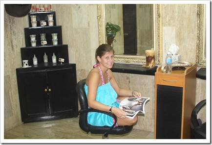 getting hair done