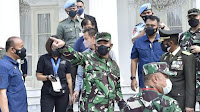 Pelaksanaan Gladi Bersih HUT ke-76 TNI di Istana Merdeka