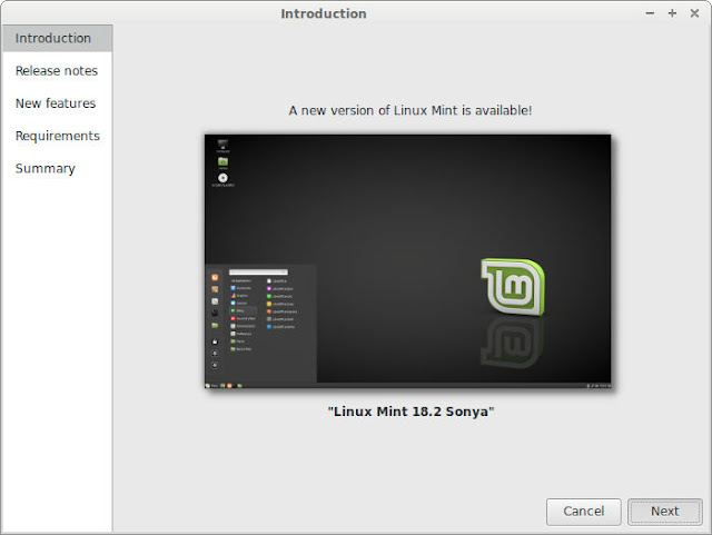 Cara Upgrade Linux Mint 18.2 Sonya, Cinnamon, Mate, Xfce dan KDE