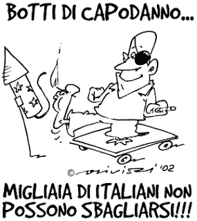 vignetta, botti, capodanno, fuochi d'artificio