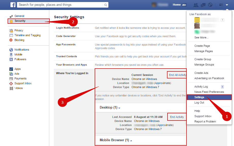 How to Track Facebook Log-in Locations?