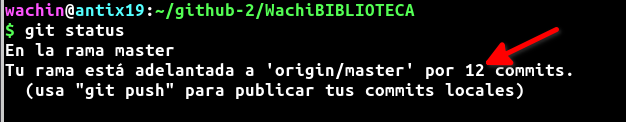 Git: "Tu rama está adelantada a 'origin/master' por n(números) de commits"